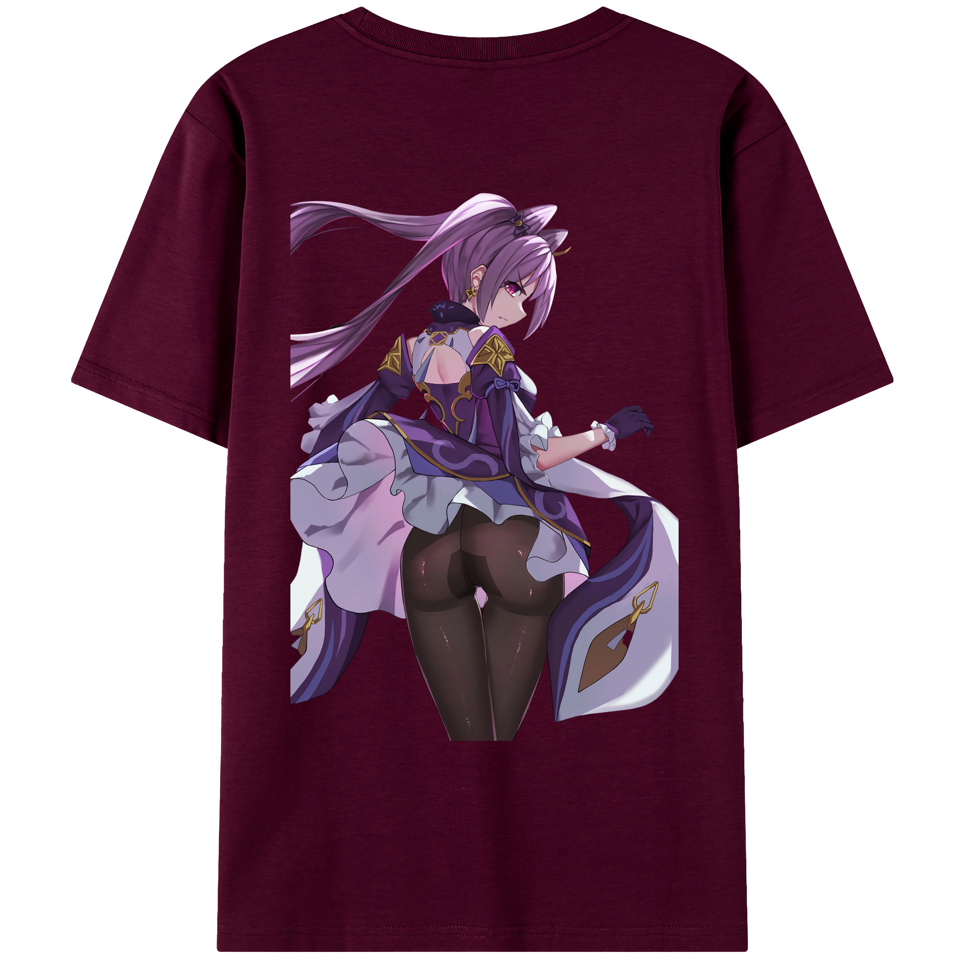 げんし神 刻晴 こくせい genshin Kokusei レディース半袖Tシャツ(バックプリント)